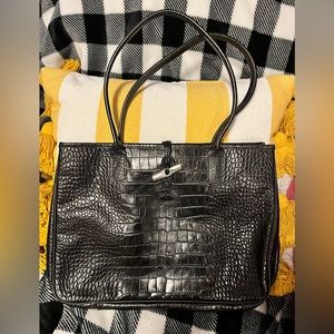 Longchamp Roseau croc tote